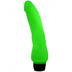 Zielony anatomiczny wibrator żelowy - 20 cm